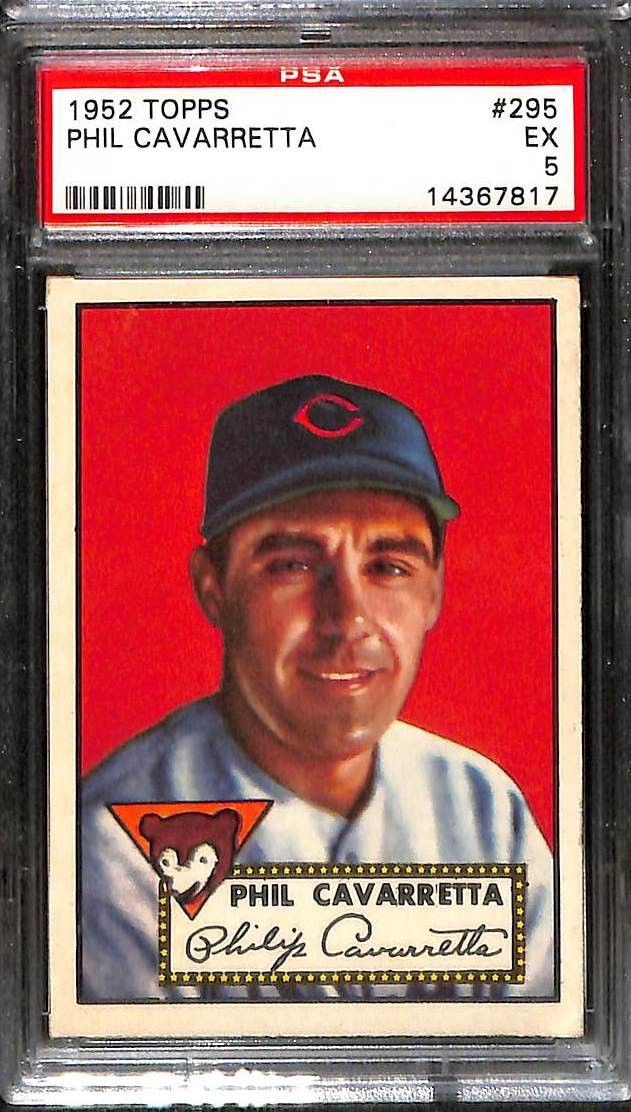 1952 Topps #295 PHIL CAVARRETTA PSA 5 EX 14367817