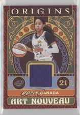 2023 Panini Origins WNBA Art Nouveau Memorabilia Red /49 Jordin Canada 0jr1