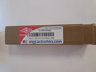 PCT 1-1/4 Cobalt Radius End Mill .375R 4'' LOC 6-1/2 OAL Open Box