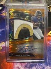 2020 Panini Select Devin Duvernay Orange Pulsar 13/25 Jersey Match