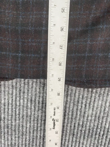 Tommy Bahama Sport Coat Large Taupe Polyester Wool Windowpane Luxury Designer - Picture 8 of 15