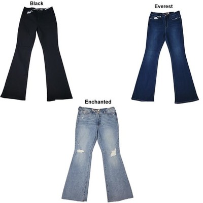Seven7 Women's Premium High Rise Slim Flare Leg Felicity Stretch Jeans
