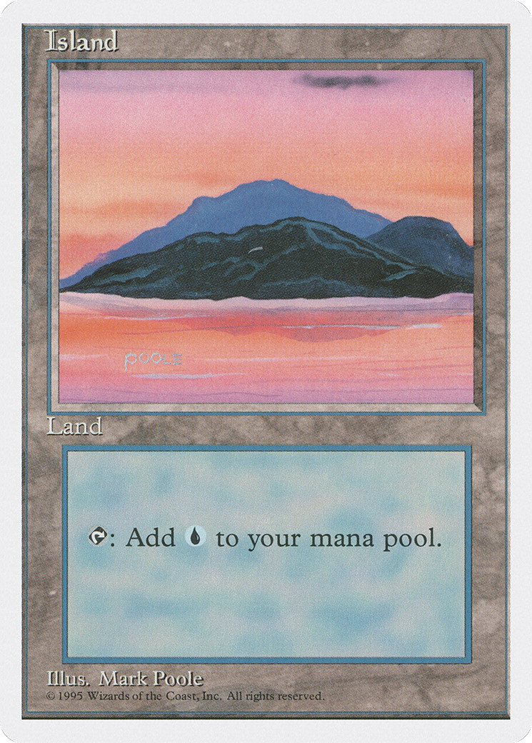 Island (C) #180 (MP) Fourth Edition 4ED Magic MTG