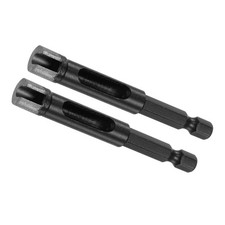 Diamond Core Drill Bit 10mm Dia 1/4 Inch Hex Shank Dry/Wet Hole Saws Black 2Pcs