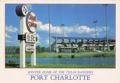 Texas Rangers Port Charlotte Baseball Stadium Tampa Bay Rays 6x4 Postcard I58