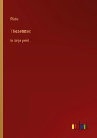 Theaetetus In Large Print Plato Taschenbuch Kartoniert / Broschiert Englisch