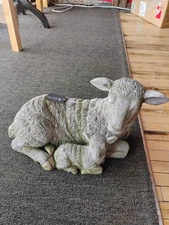 Lamb With Baby Garden Decorative Stone Statue