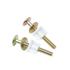 2Pcs Toilet Seat Screws, Steel Toilet Seat Hinge Bolts and Nuts, Heavy Duty T...