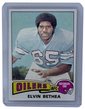 Elvin Bethea 1975 Topps Football Card Houston Oilers Excellent Condition #385