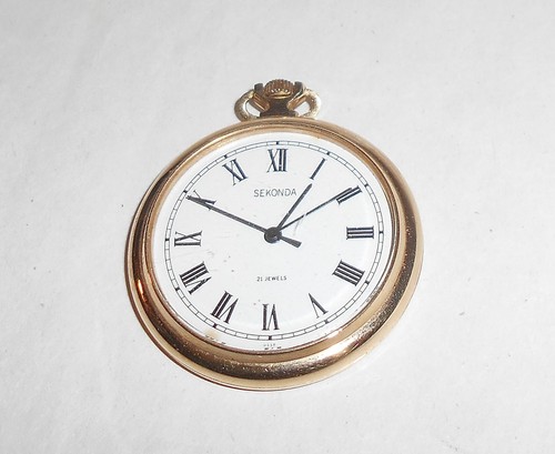 Vintage Sekonda USSR 21 Jewels Mechanical Pocket Watch - Working