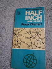 Bartholomew Half Inch Map Series Peak District Paper Map