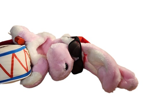 Calza di Natale Peluche Coniglietto Energizer Rosa Vintage 1993 Lunga 28" - Foto 12 di 18