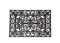 Fallen Fruits Large Rectangle Rubber Doormat - Black