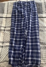 Mens Blue and White Striped Pajama Pants Size Large MISSING STRINGS