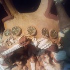 Clay Pottery Nativity Folk Art Manger Scene, Handcrafted  7" — photo 6