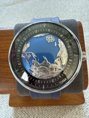 CIGA Design Blue Planet II 43mm Stainless Steel Automatic Watch with Blue Band
