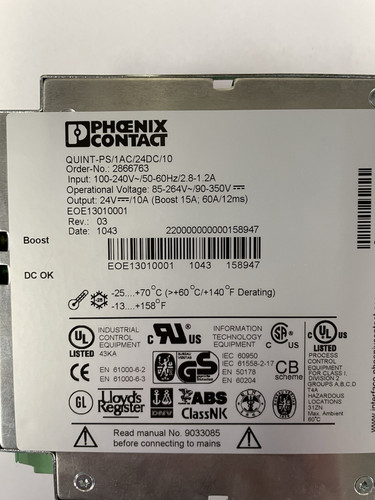 Schaltnetzteil Phoenix Contact Quint-PS/1AC/24DC/10 - Bild 2 von 3