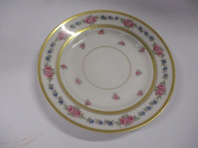 Bernardaud Limoges Porcelain France Floral Saucer