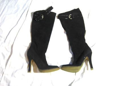 Gucci Boots Seude Black Size 6 B 163304