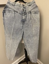 Vintage 80s90s Jean High Rise Waist Acid Wash Denim Taper Leg PS Gitano 28x28