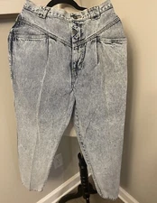 Vintage 80s90s Jean High Rise Waist Acid Wash Denim Taper Leg PS Gitano 28x28