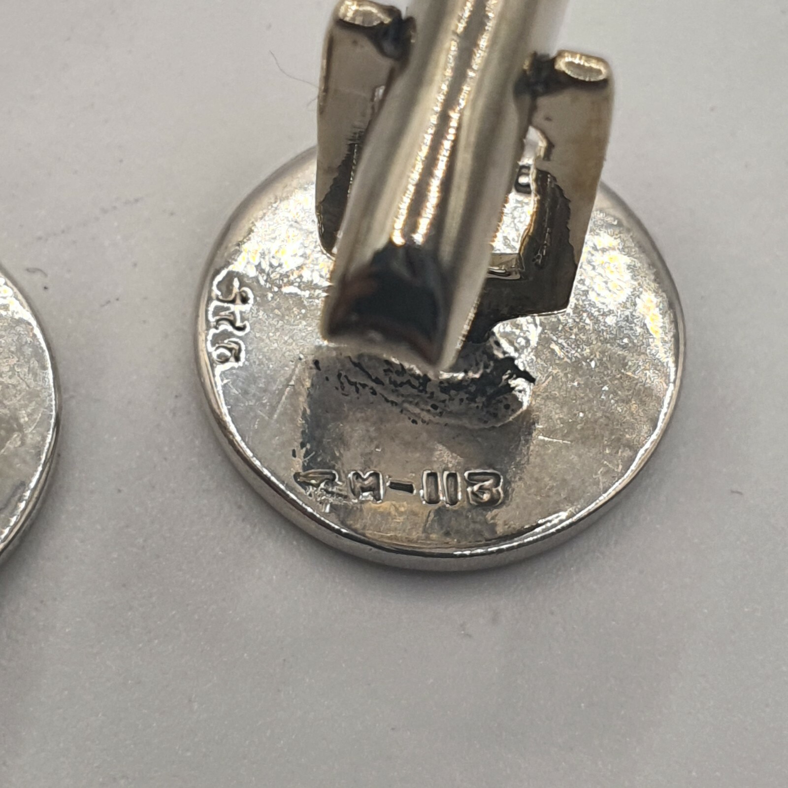Photo 4 of Sterling Silver Cufflinks, Taxco Mexico Tm-113 12.9gr M2