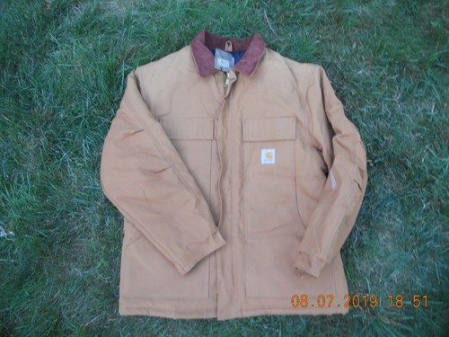 NWT Carhartt Traditional Arctic Quilt Lined Coat Jacket Large C003 Brown Winter - Picture 3 of 12