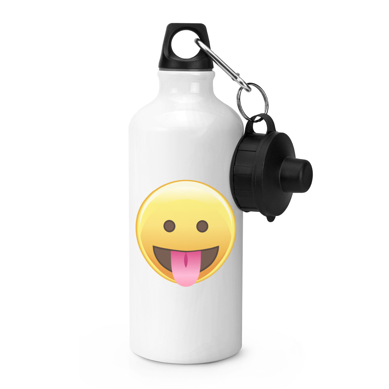 Tongue Out Eyes Open Emoji Sports Drinks Water Bottle