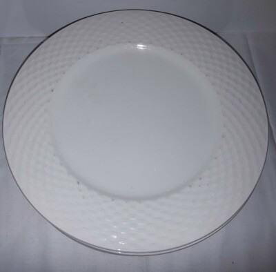 5x Essteller Pagnossin Italien, 27 cm weiß Ironstone Porzellan