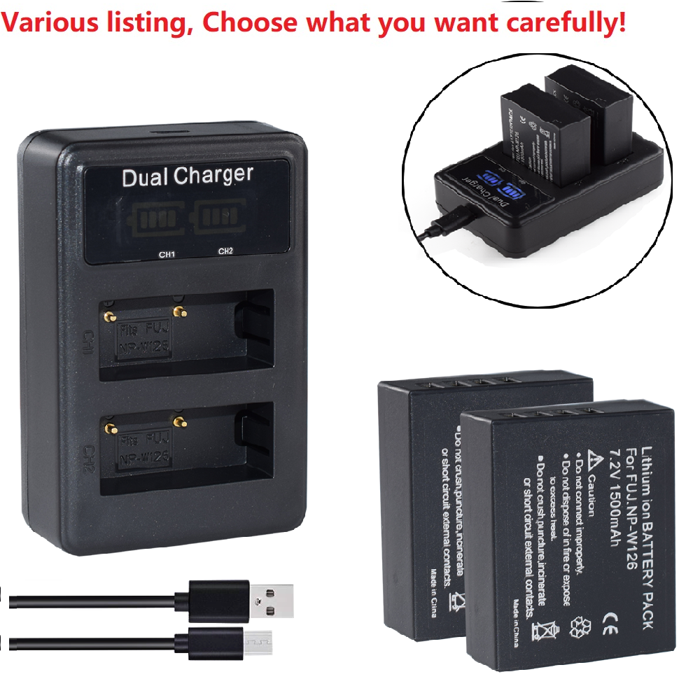 Replacement Battery or charger for Fujifilm NP-W126s FUJIFILM X