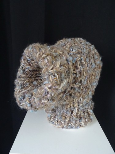 Sturmhaube Balaclava Grobstrick Mohair Schurwolle Handstrick - Bild 3 von 3