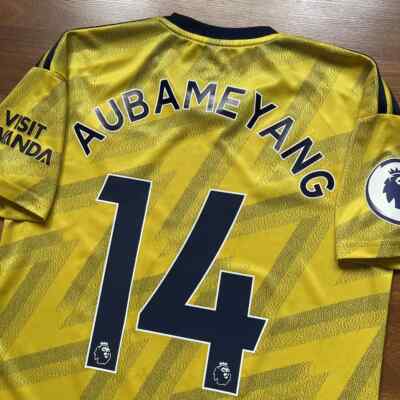 ARSENAL ADIDAS 2019/2020 FOOTBALL AWAY JERSEY #14 AUBAMEYANG SIZE