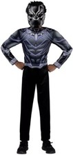 Marvel Avengers Black Panther 2-PC Boy's Jumpsuit  Mask Halloween Costume: 4-14