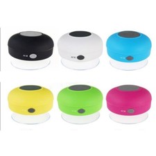 White SubWoofer Wireless Bluetooth Waterproof Shower Speaker Mic Suction Cup K10