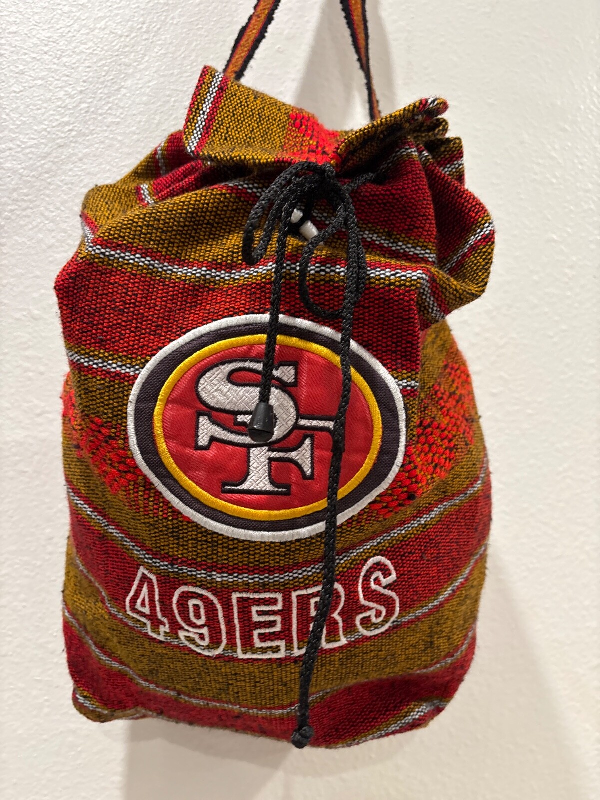 San Francisco 49ers Football Team Fan Woven Cloth Backpack Fan Gear