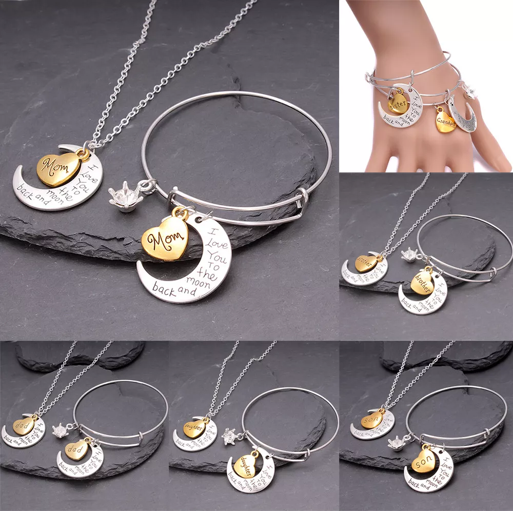 I love you to the moon and back diamond necklace shop