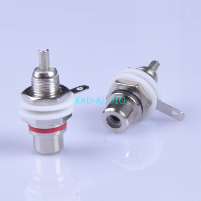 4PCS Silver RCA Terminal Jack Female Chassis Connector for Tube Amp ...