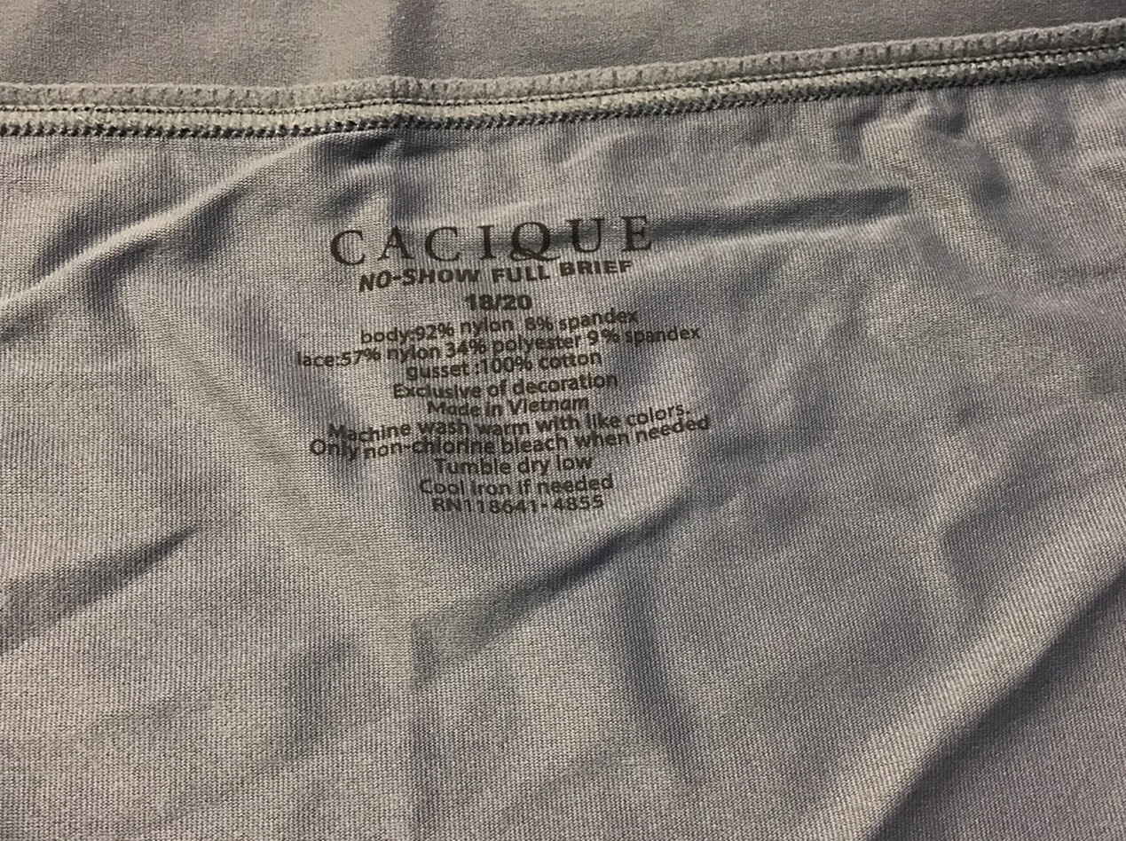 NWT CACIQUE NO SHOW FULL BRIEF DUSTY BLUE COLOR WITH LACE SIZE 18/20 eBay