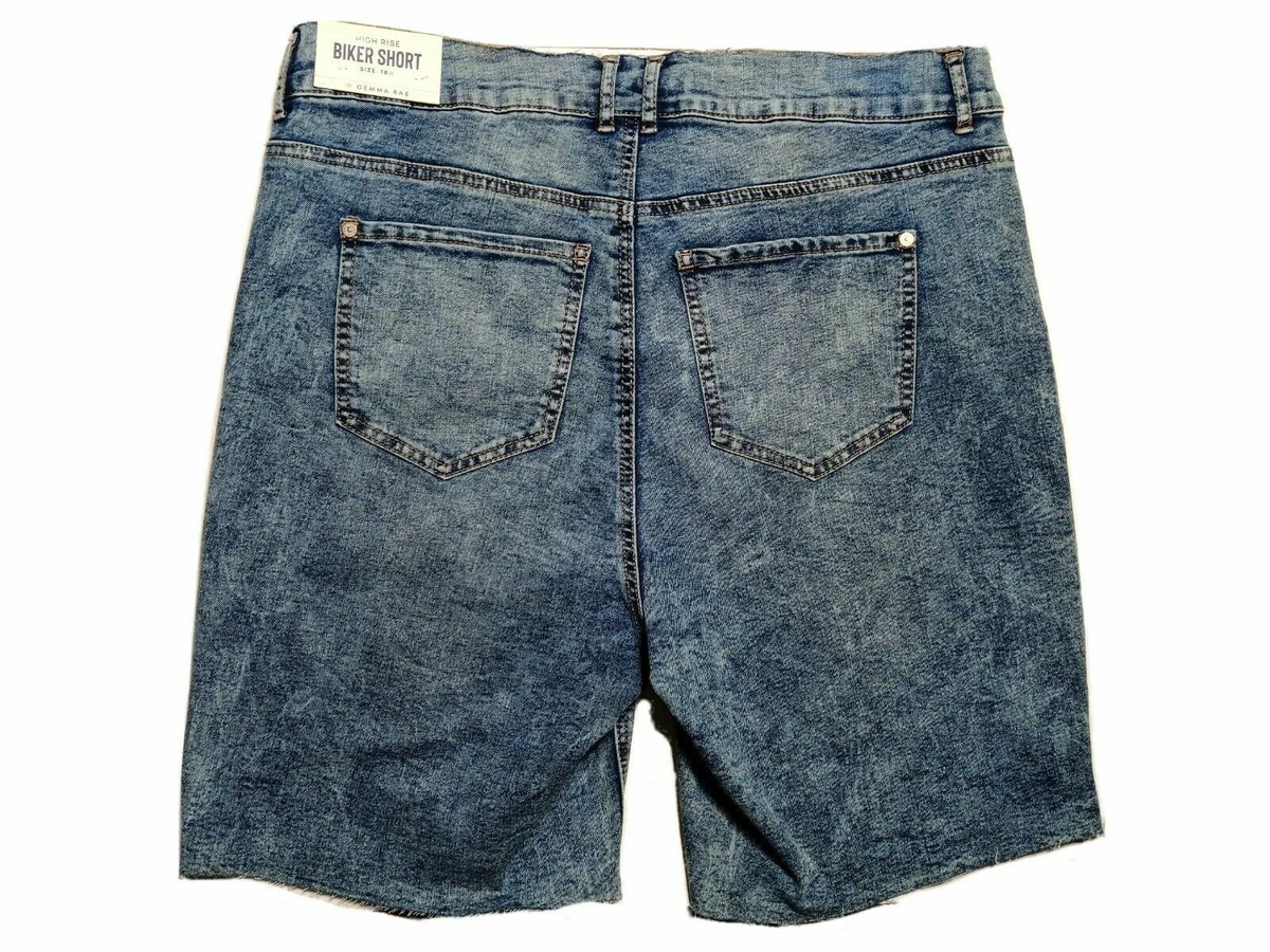 Biker jean shorts womens cheap