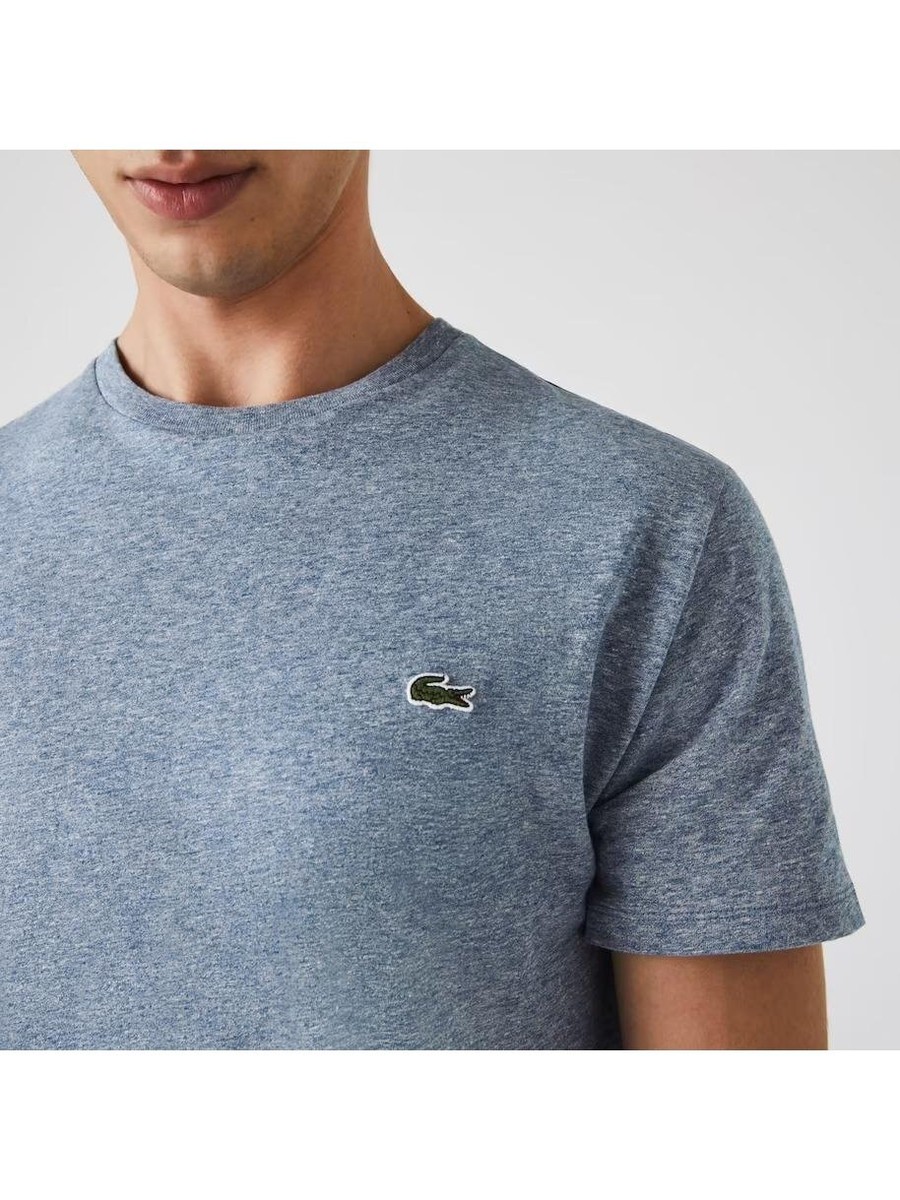 Tシャツ・カットソー Lacoste Men's Crew Neck T-Shirt Gray TH6709-CCA Men Lacoste T-shirt Pima Cotton Short Sleeve Crew Neck Tee