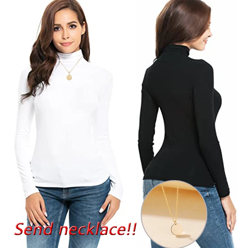Necklace for shop turtleneck top