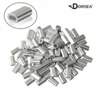 Aluminum Single Barrel Crimp Sleeves Fishing Line Tube Connector for Leader Rigs