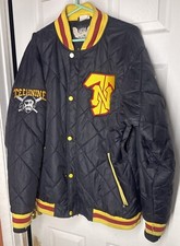 Vintage 2006 Technine Pirates Snowboard Jacket Mens Large? Black Yellow Red RARE