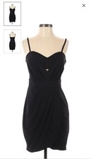 Bebe strap formal cocktail little black dress size XS 
