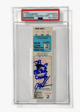 DARRLY STRAWBERRY & DWIGHT GOODEN SIGNED 1986 AL CHAMPIONSHIP GAM 2 TICKET (PSA)