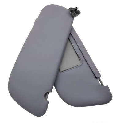Fits 1994-2001 Dodge Ram 1500, 2500 PVC Leather Sunvisors Cover Skin Gray