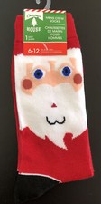 Mens Santa Crew Socks Shoe Sizes M Christmas