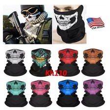 Half Skull Face Mask Bandana Balaclava Headwear For Motorcycling