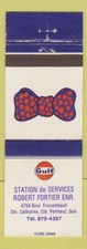 Matchbook Cover - Gulf oil gas Robert Fortier Portneuf QC Matchbook Cover - Gulf oil gas Robert Fortier Portneuf QC