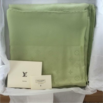 LOUIS VUITTON Authentic Monogram Pistachio Color Silk Scarf New Unused | eBay
